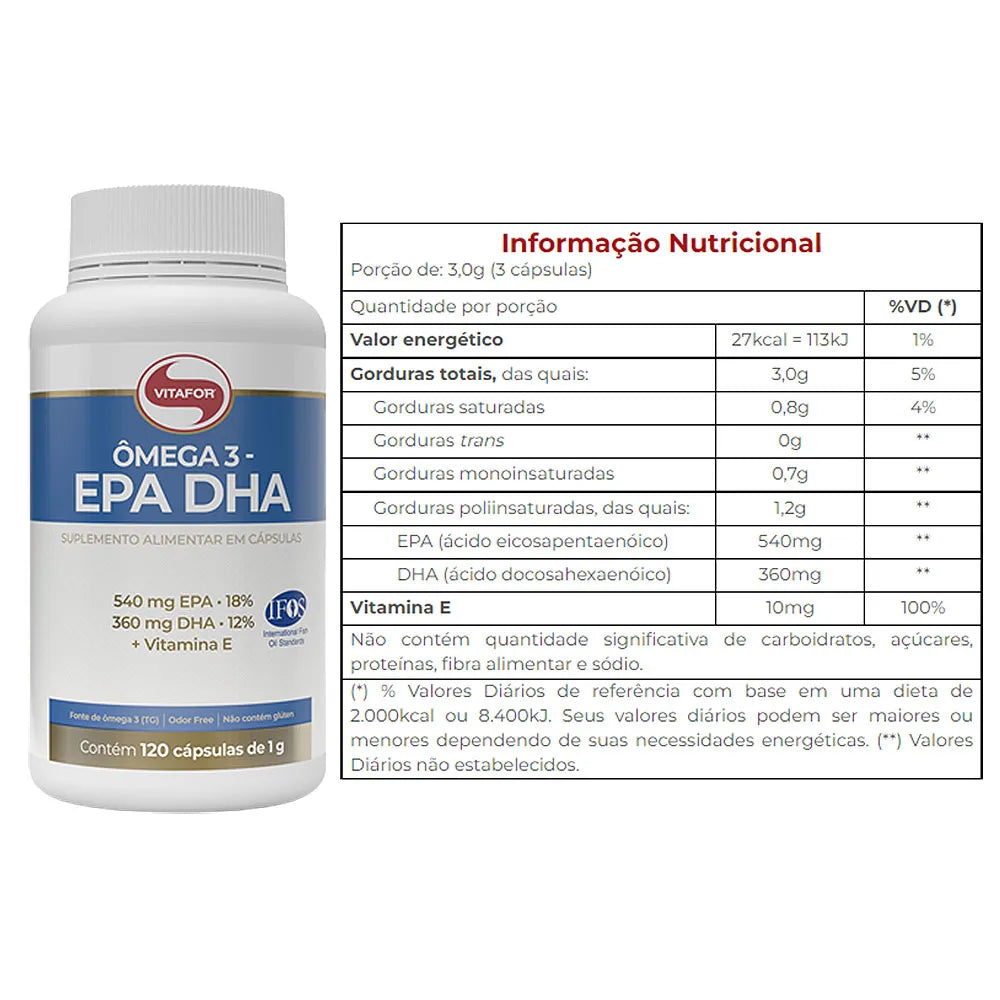 OMEGA 3 EPA/DHA VITAFOR 120CAPS