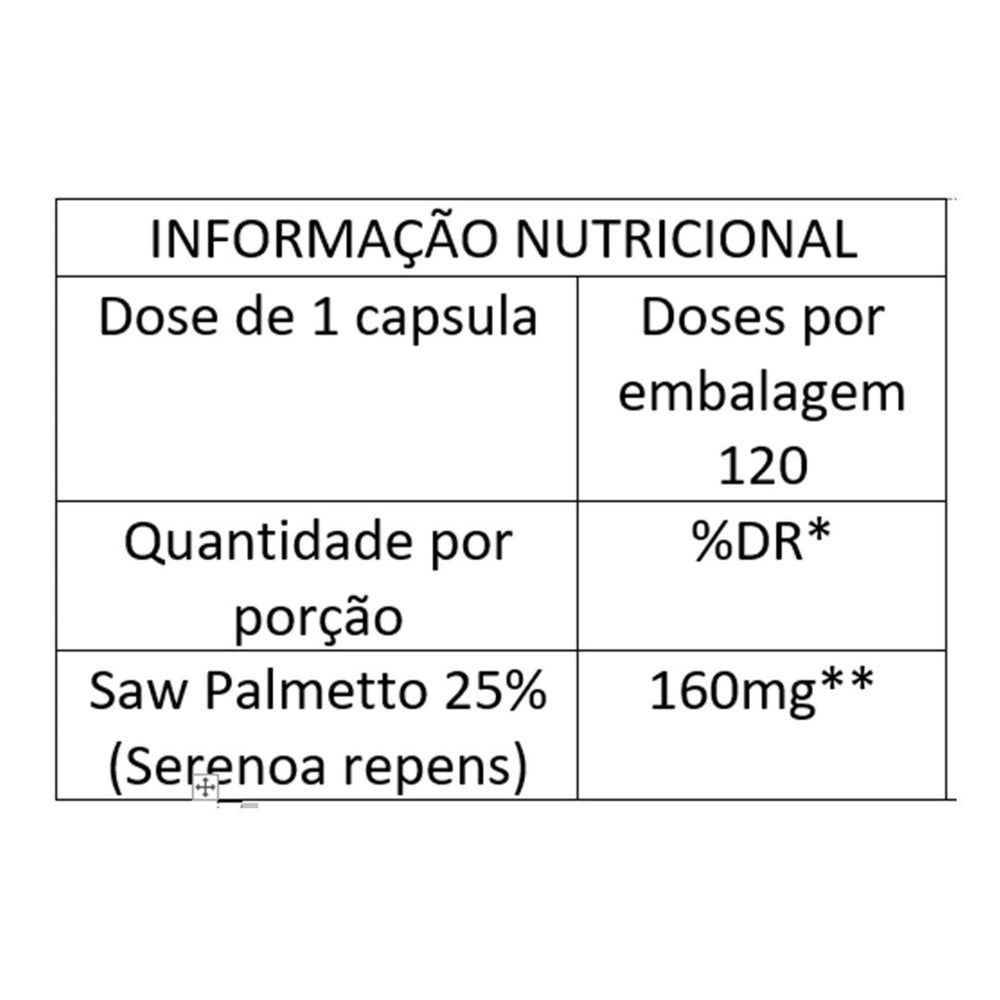 Saw Palmetto - 120 caps de 560mg - Altamente concentrado