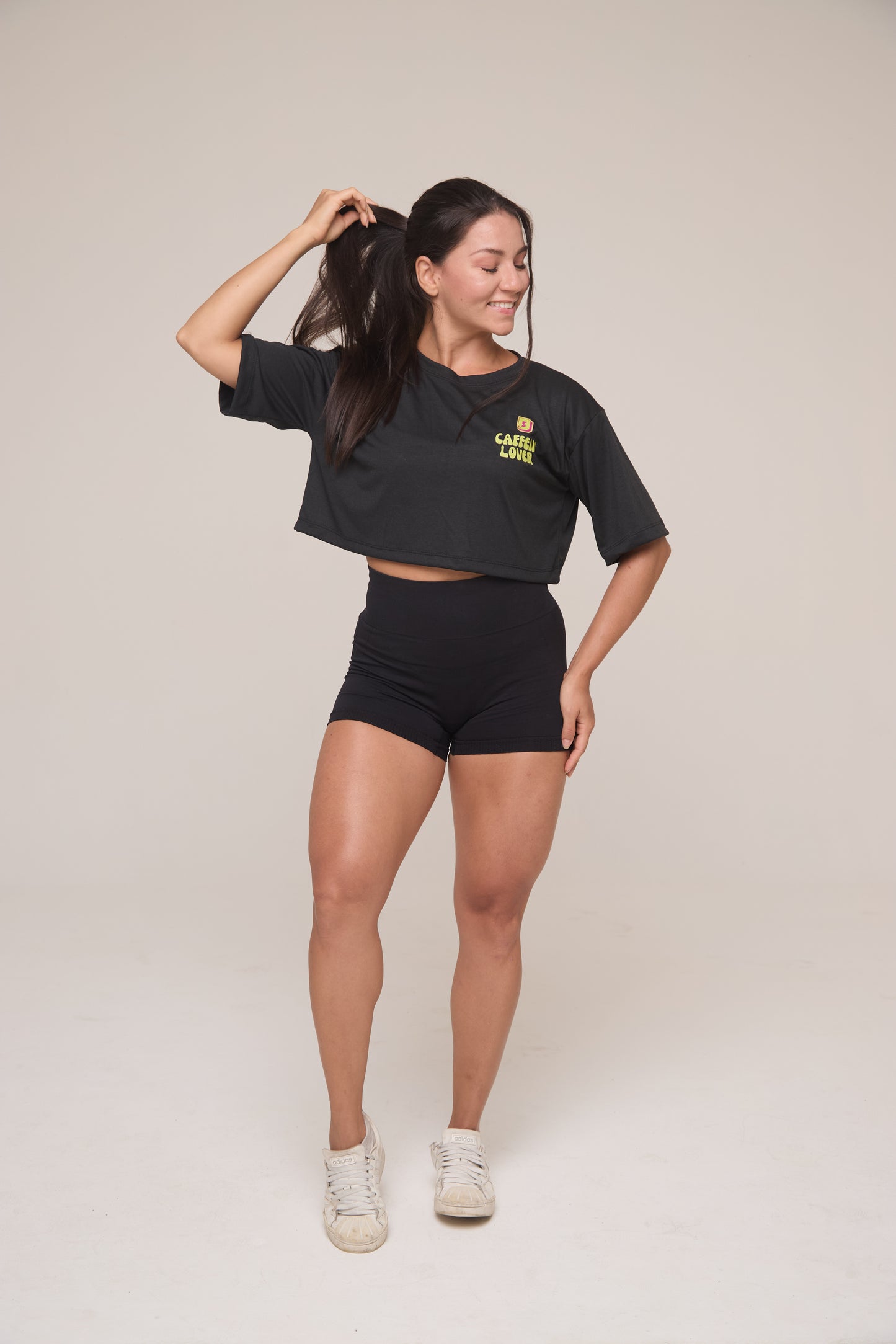Cropped Oversized '⁠⁠Caffein Lover'