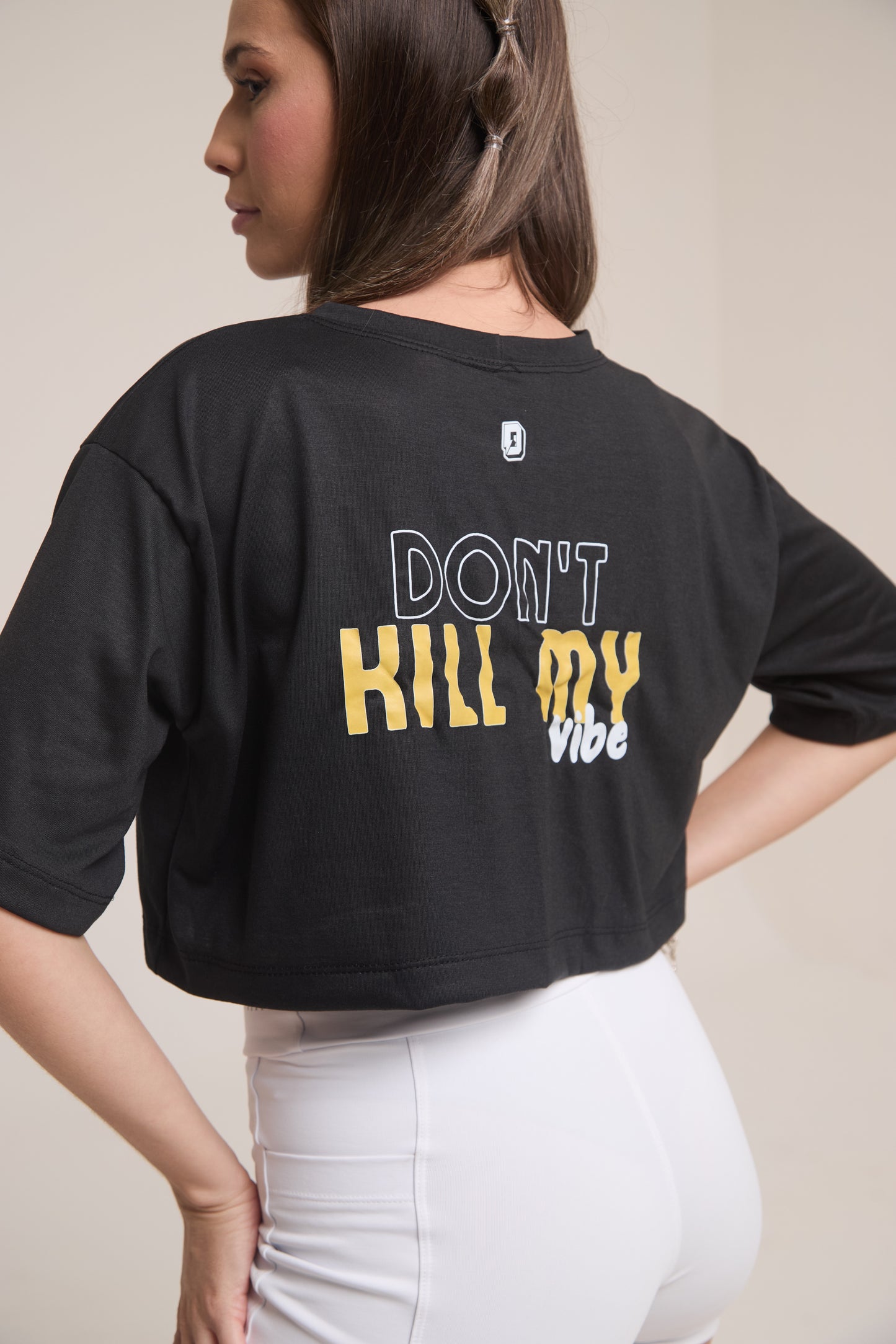Cropped Oversized 'Don't Kill My Vibe'