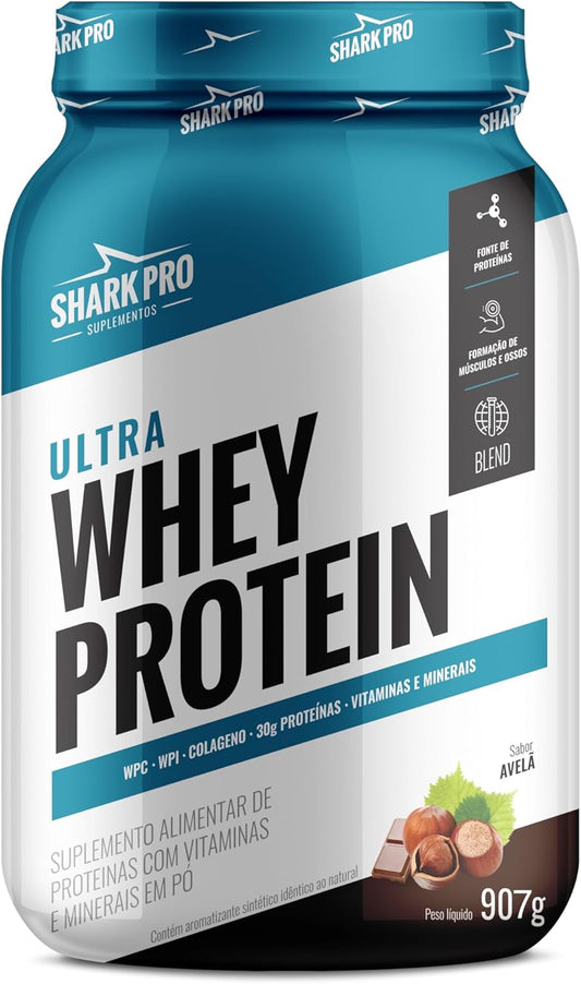 Whey Ultra Whey Protein Sabor Chocolate com Avelã 907g - Shark Pro
