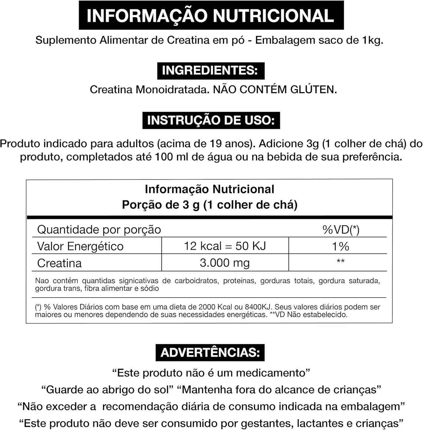 Adaptogen Creatine 100% Pure (300G)