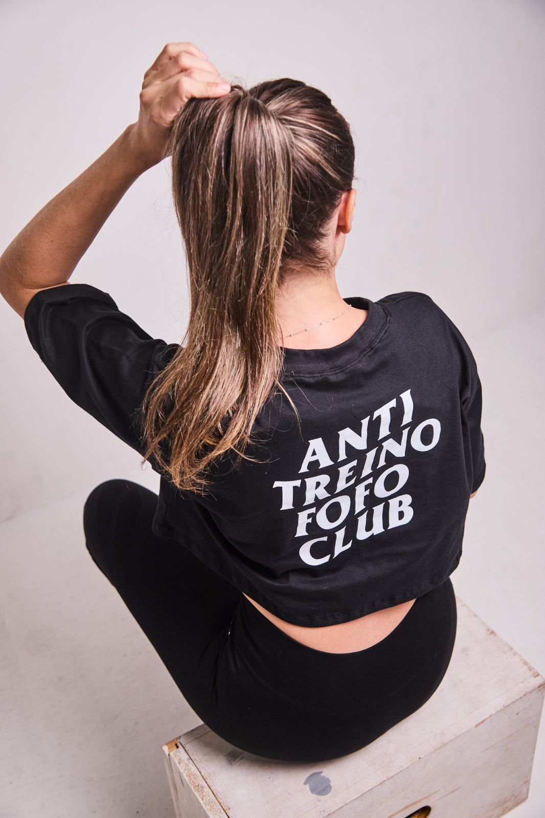 Cropped "Anti Treino Fofo Club"
