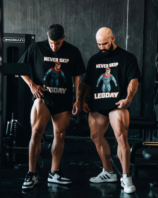 Camiseta Oversized "Never Skip Legday"