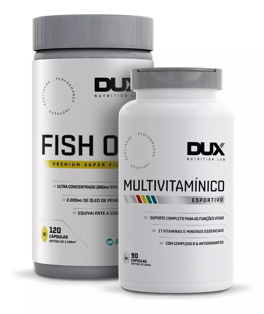 Kit Fish Oil 120 Cápsulas + Multivitamínico 90 Cápsulas Dux