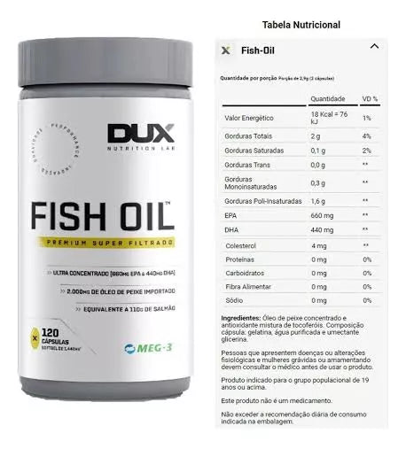 Kit Fish Oil 120 Cápsulas + Multivitamínico 90 Cápsulas Dux