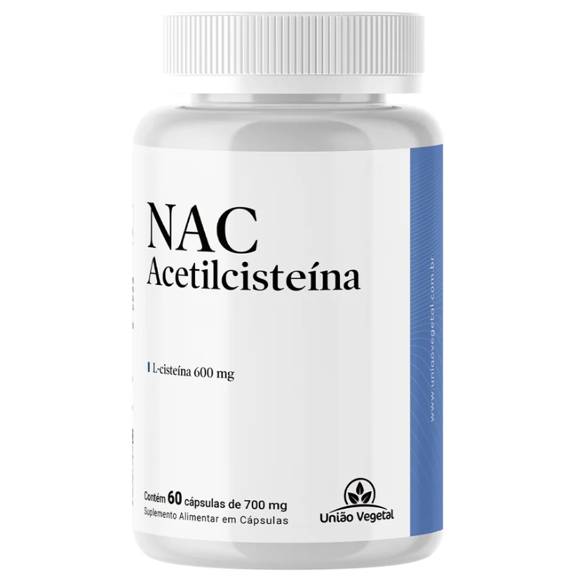 NAC Acetilcisteína 600mg - 60 Cápsulas | Poderoso Antioxidante e Suporte à Saúde