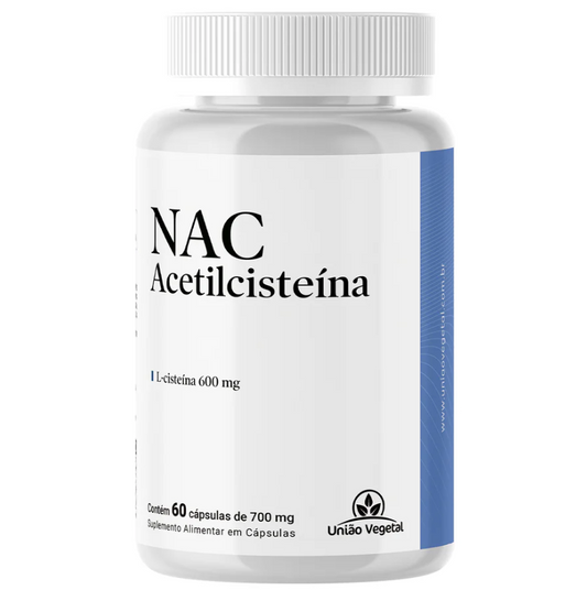 NAC Acetilcisteína 600mg - 60 Cápsulas | Poderoso Antioxidante e Suporte à Saúde